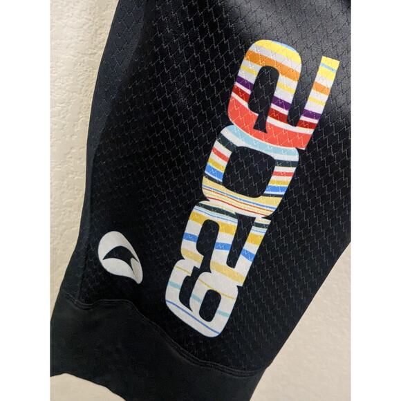 PACTIMO 6202 Sleeveless Tank Padded Cycling Bib Shorts Mens Size Medium Black - Picture 4 of 5